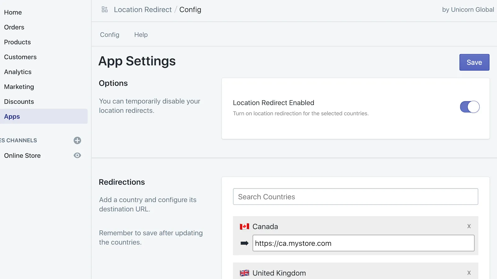 Location Redirect